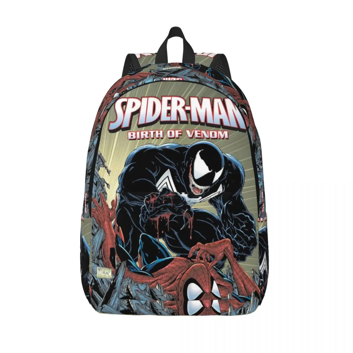 Custom Spiderman Venom Wallpaper Travel Canvas Backpack Women Men School Laptop Bookbag College Student Daypack Bags