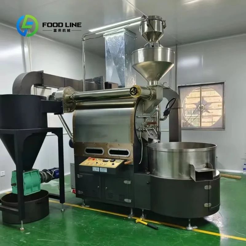 customized heavy‑duty drum coffee roaster stainless steel digital half hot air setup for bulk coffee processing business buyers