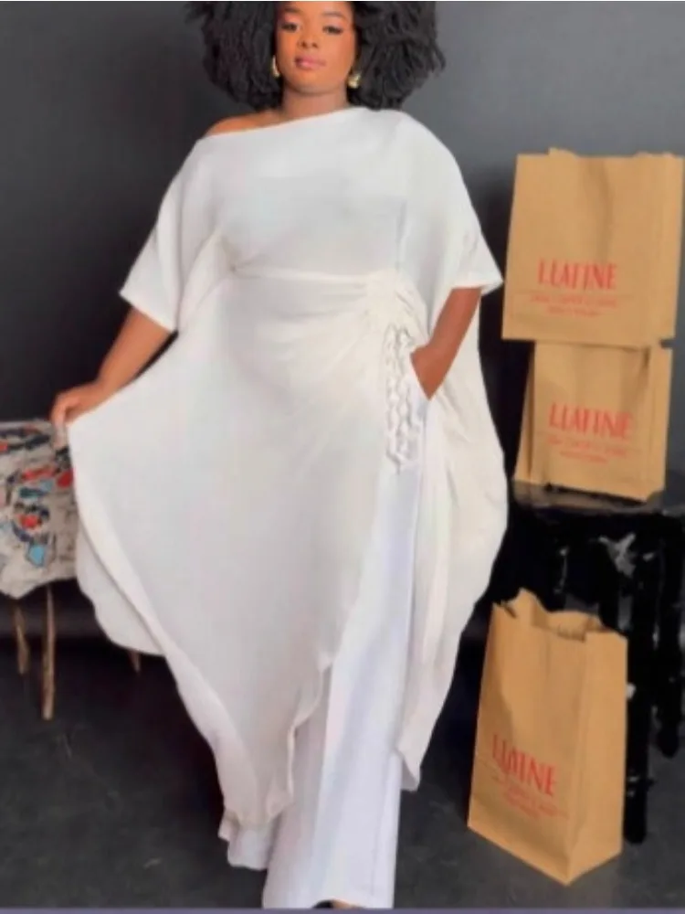 

Miyake Solid Color Bat Sleeve Pleated Set Loose Drawstring Fashion Skinny Wide Leg Pants Two-piece Set 2025 Fall New