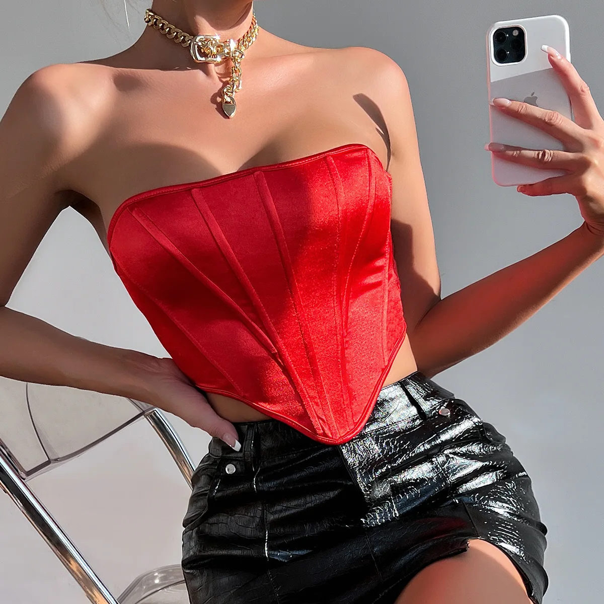 Sleeveless Off Shoulder Velvet Fashion Sexy Corset Crop Tops Vest Female Underwear Strapless Backless Bustier Club Top Solid