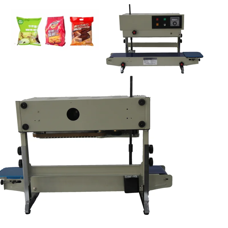 Fr-900 Automatic Vertical Plastic Film Bags Heat Sealing Machine Continuous Band Sealer Machine