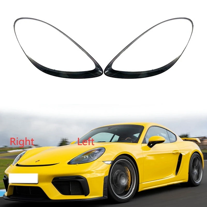 

For-Porsche 718 982 2016 2017 2018 2019 2020 Headlight Shell Lamp Shade Transparent Lens Cover Headlight Cover