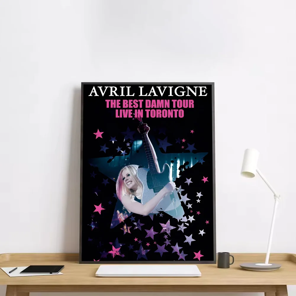 ملصق أفريل لافين عالي الدقة على الحائط اللاصق المقاوم للماء لغرفة المعيشة المنزلية وغرفة النوم والديكور الجمالي