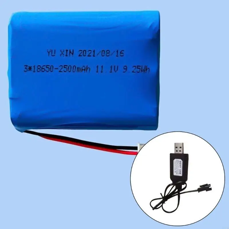 2Pcs 4.8V 250mA USB Charging Cable with SM2.0 2P Plug Adapter for Old Version Excavators and Vehicles 