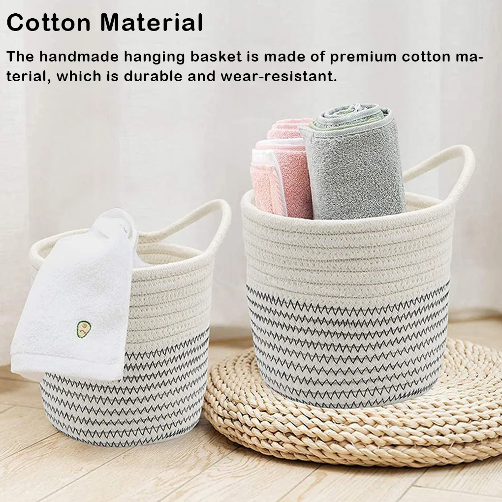 

Plant Pot Cotton Indoor Planter Decorative Woven Basket Container for