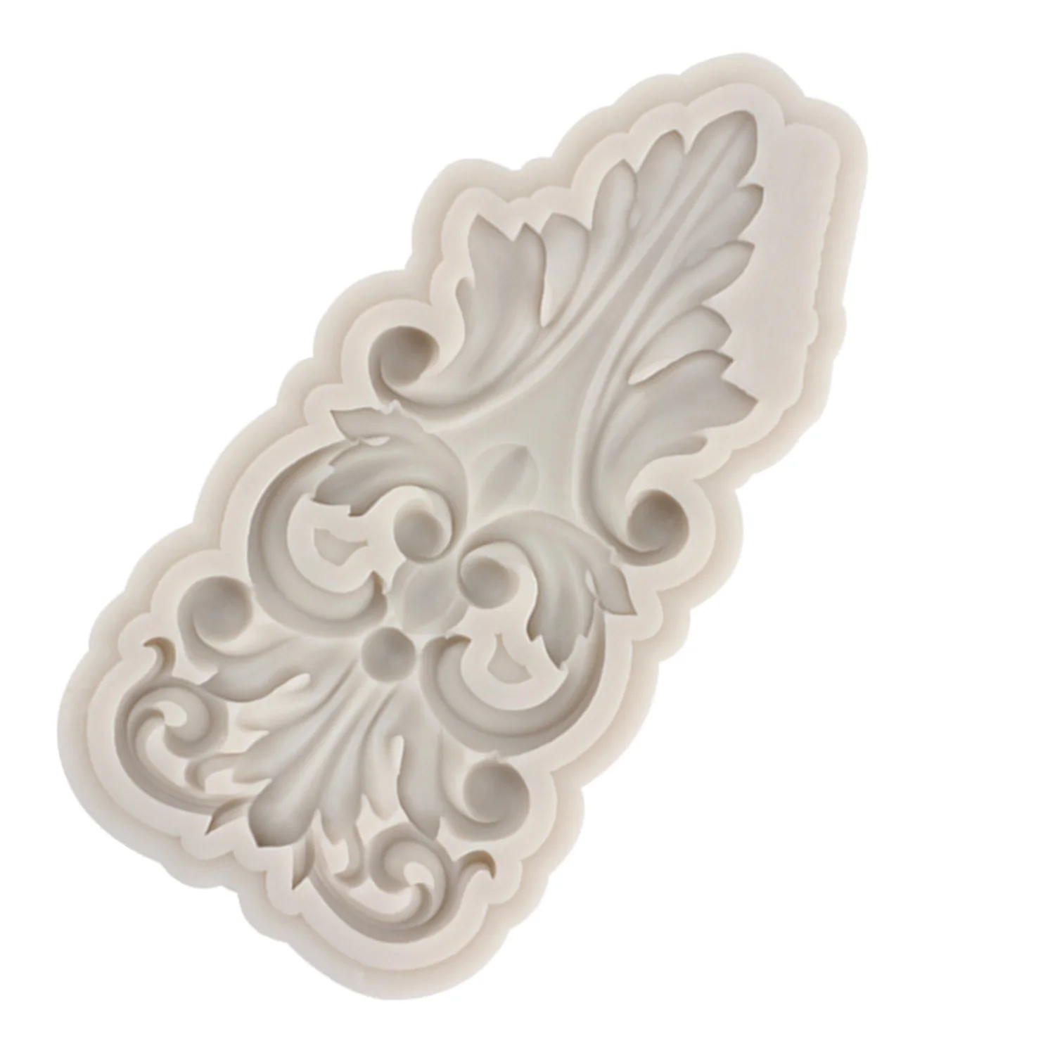 Craft Scroll Relief Border Silicone Mold Leaves Cupcake Topper Fondant Cake Decorating Tools Candy Clay Chocolate Gumpaste Mould