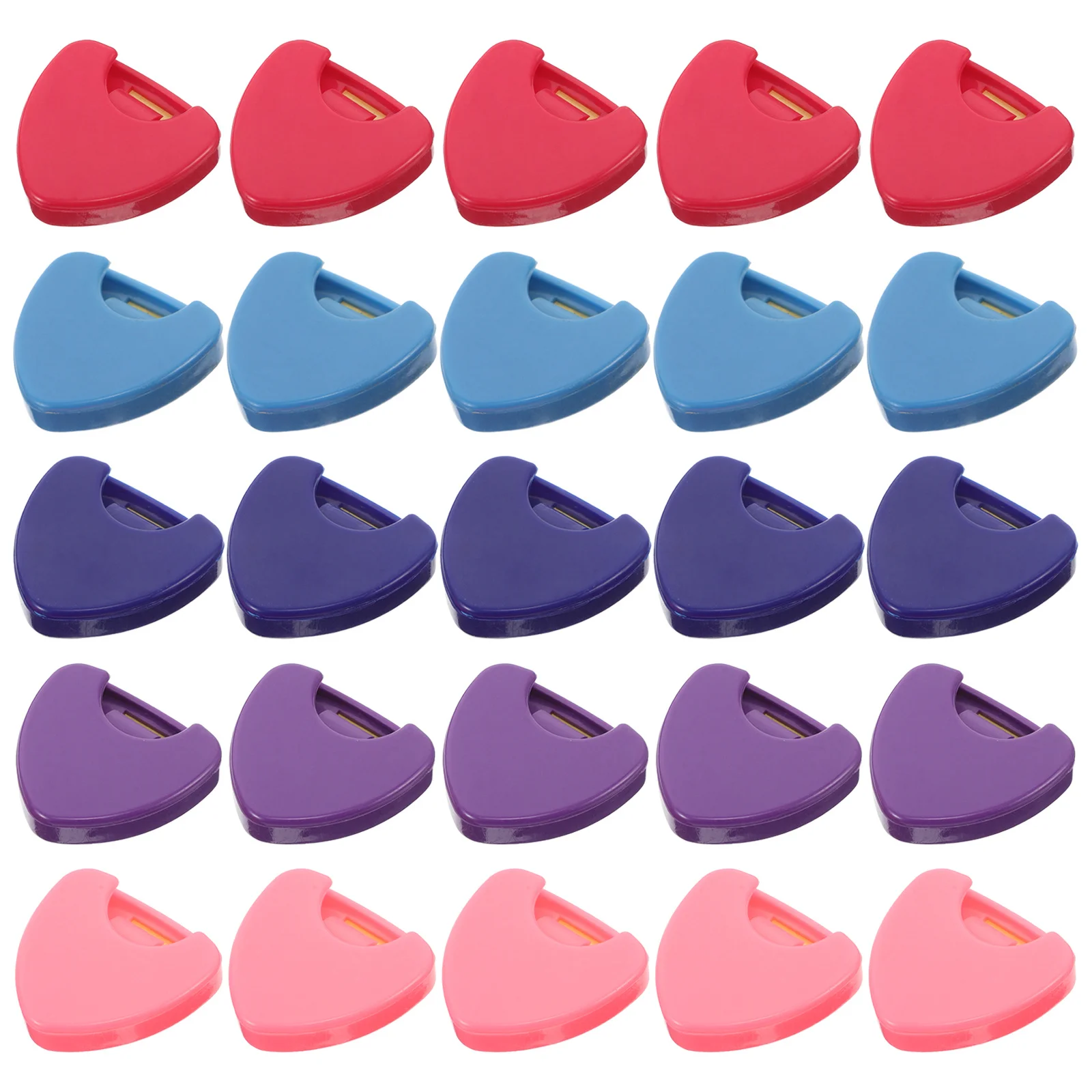 

25Pcs Guitar Pick Organizer Box Portable Triangular Case Durable Plastic Storage for Acoustic Electric Bass Ukulele Picks