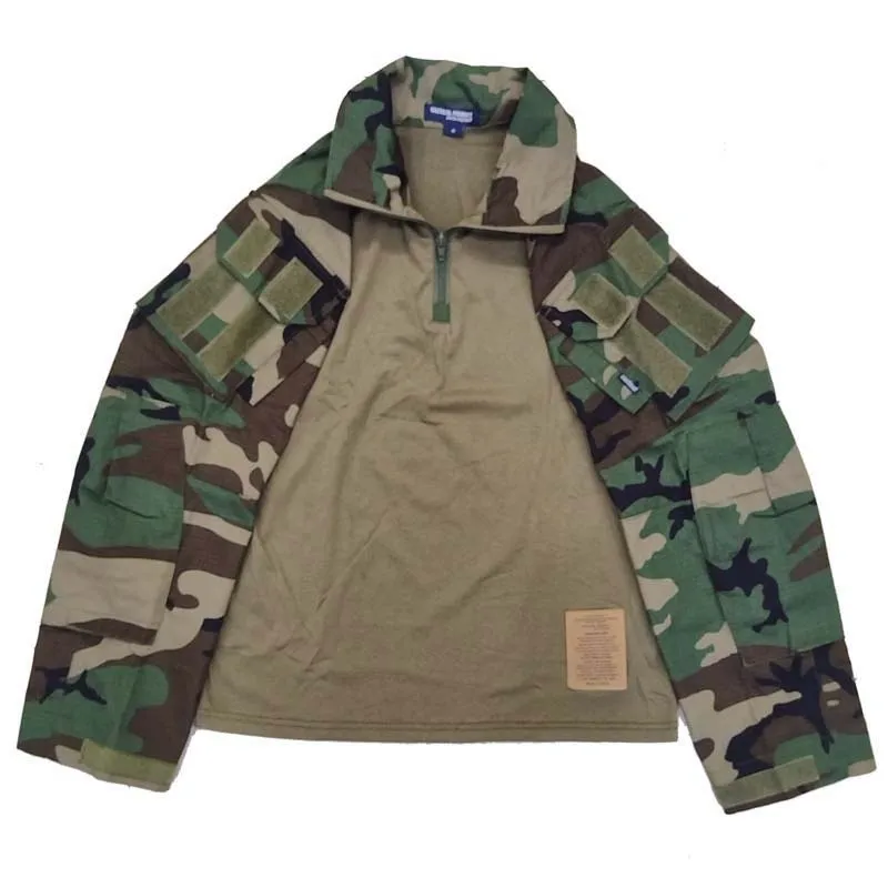 Image of Woodland Camouflage GEN3 G3 Trainings-Taktischer Jagd-Kampfanzug Spezialeinheiten Froschanzug Langarm+Lange Hose
