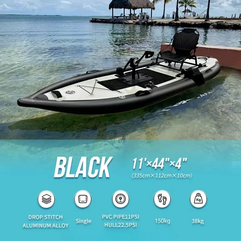 Drop Stitch Kajak Fishing Suing Canoe Rowing Boat Pedal Kayak for Adult Favorite High Quality Infla