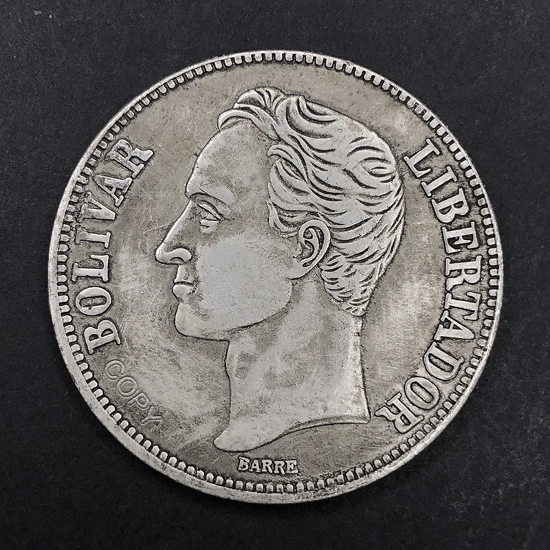 Moneda Antigua de Plata de Venezuela 1936, Copia del Bolívar, Coleccionable, Conmemorativa, Recuerdo, Decoración para el Hogar