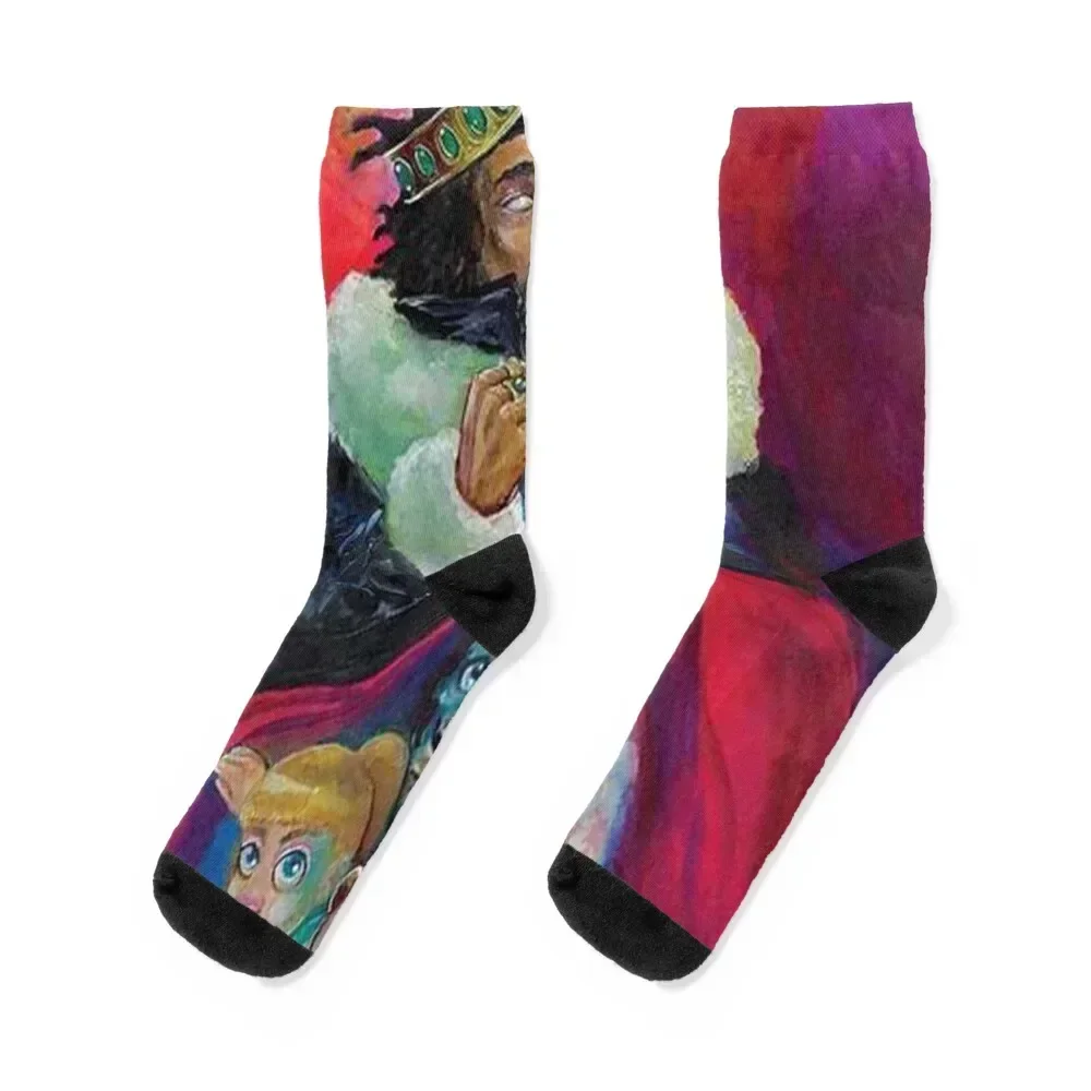 

J Cole KOD Album Cover Music Socks Rugby Antiskid soccer Thermal man winter Soccer Ladies Socks Men's