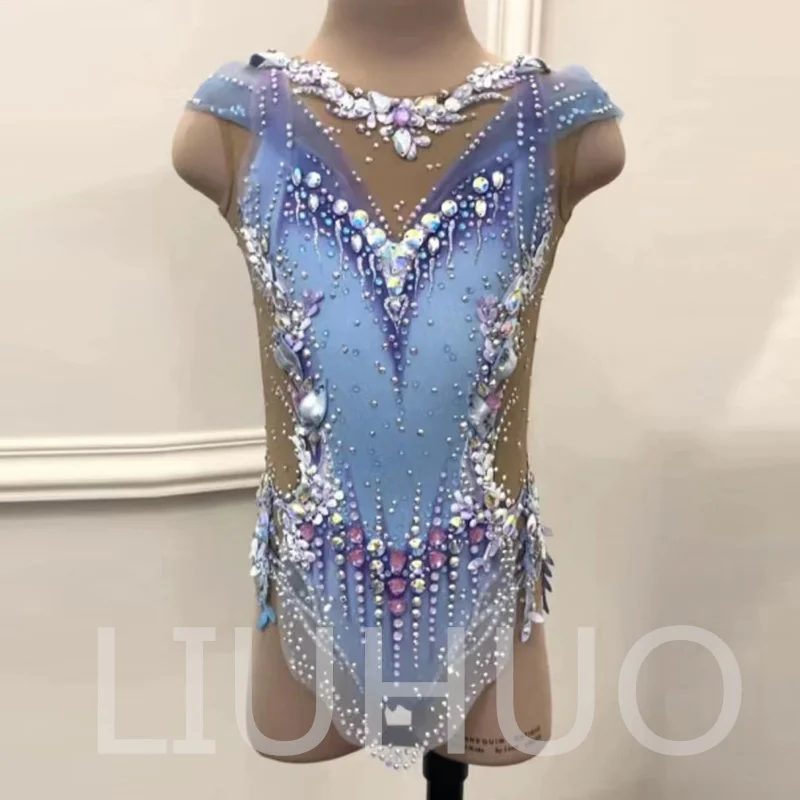 LIUHUO Rhythmic Gymnastics Leotard Competitive  Cheerleading Performance For Children