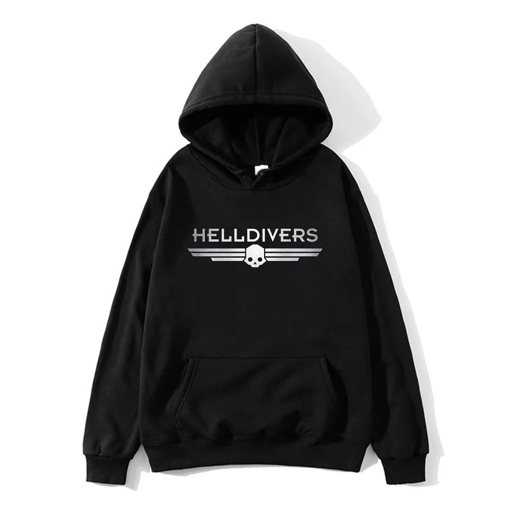 Helldivers Hoodie for Autumn/Winter Fashion Sweatshirt Long-sleeved Fleece Cartoon Clothing Ropa Hombre with Hooded Casual Hoody