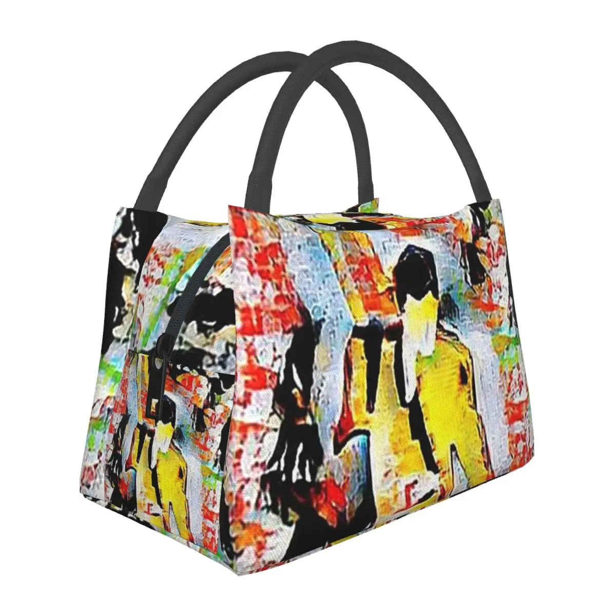 Freddie Mercury Artistic Portrait Pop Lunch Bags Insulated Bento Box Lunch Tote Picnic Bags Thermal Bag for Woman Student Work