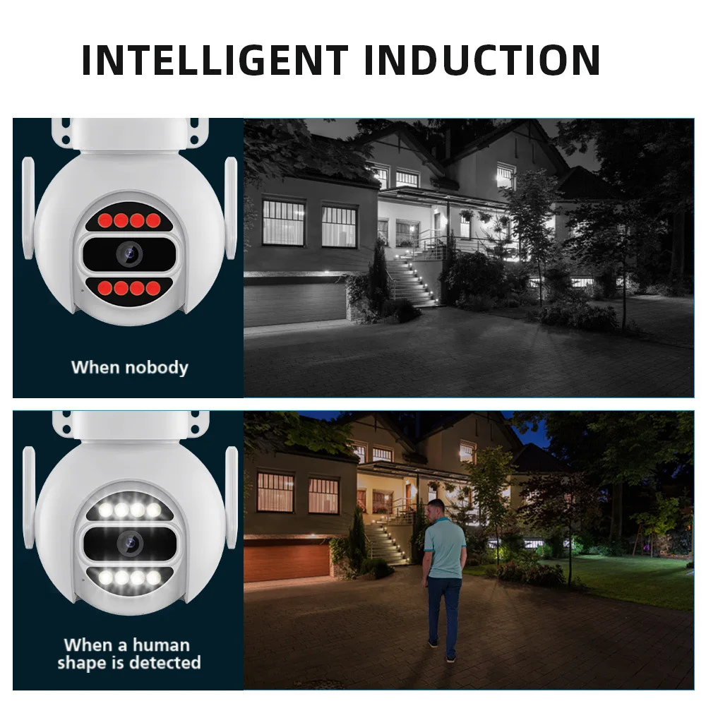 4MP Smart Wifi PTZ Camera AI Human Detection ONVIF Wireless CCTV IP Camera Outdoor wifi camera for home security