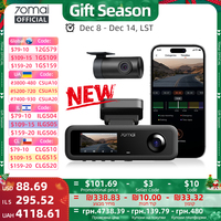 70mai 3-Channel Dash Cam T800E 4K HDR F1.55 Aperture Supercapacitor Voice Control GPS Car DVR 70mai T800E WiFi 6 5GHz