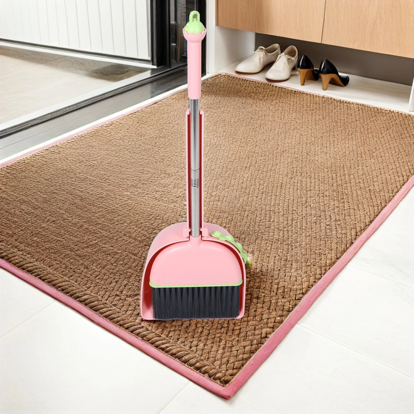1Set Mini Broom with Dustpan Kids Cleaning Tools Toddler Approved Safe Design Encourages Responsibility Family Chores Engagement