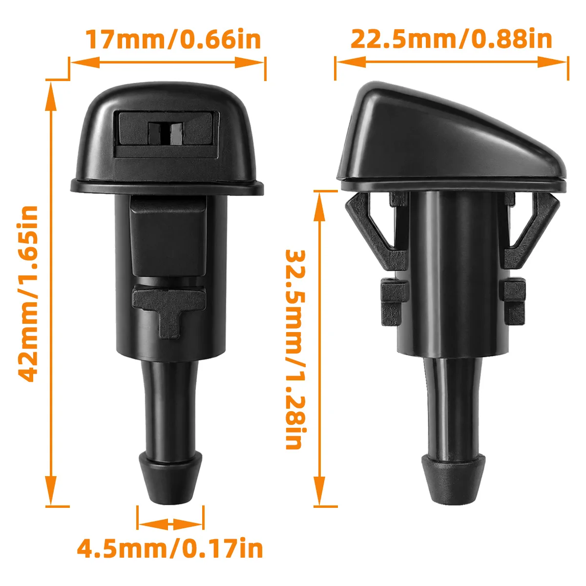  Yitong 2/4/6PCS Windshield Washer Nozzle For Hyundai Ix35 Tucson Accent RB Equus Santa Fe Crete MK1,86636FG051,986303J000