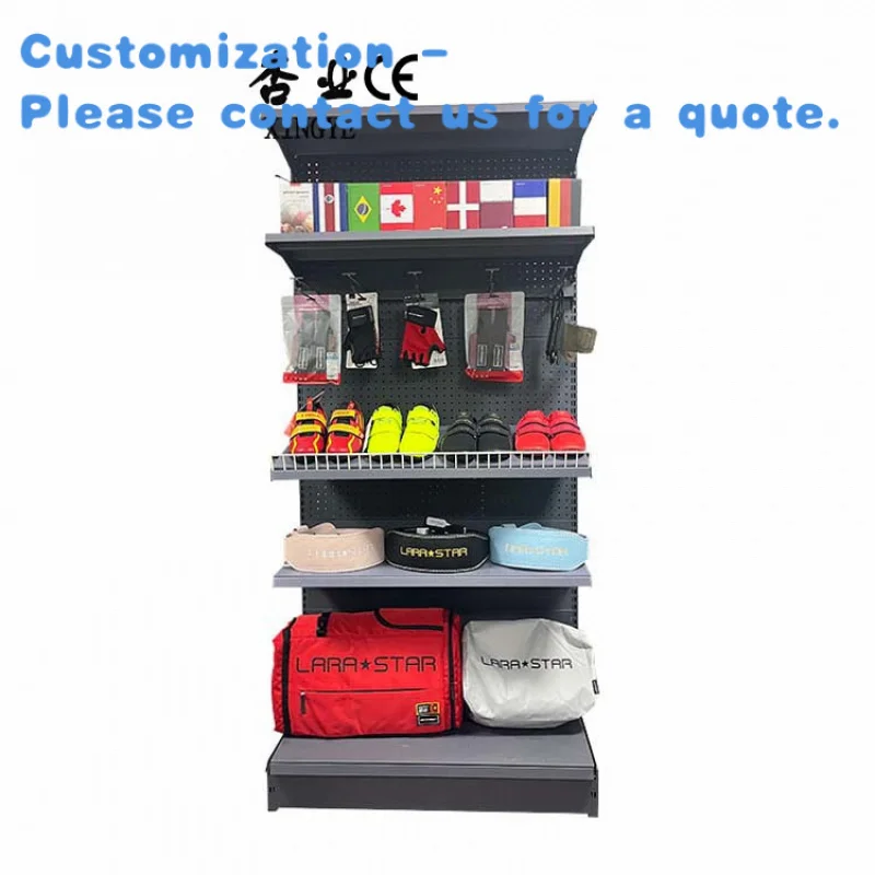 

custom.Factory Custom Color Size Hole Back Board Grocery Store Shelf Outdoor Product Display Rack Glove Display Shelf