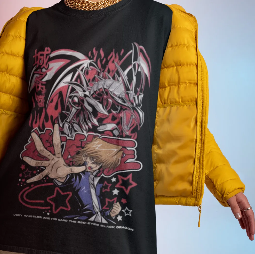 Joey Shirt Red Eyes Black Dragon Anime T-Shirt YuGiOh Tshirt Yu Gi Oh Yami Tee