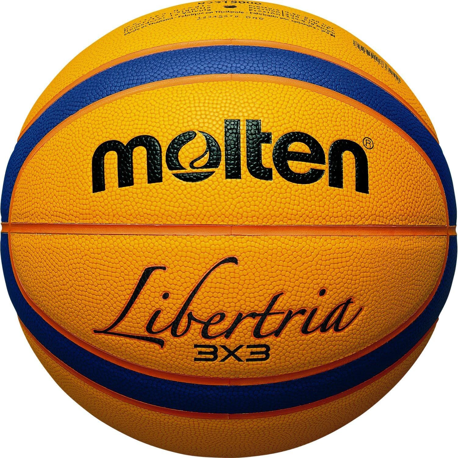 ลูกบาสเก็ตบอล Molten 5000 3x3 PU ได้รับการรับรองมาตรฐานอย่างเป็นทางการสำหรับการแข่งขัน ลูกบาสเก็ตบอลมาตรฐานสำหรับผู้ชายและผู้หญิง ขนาด 7