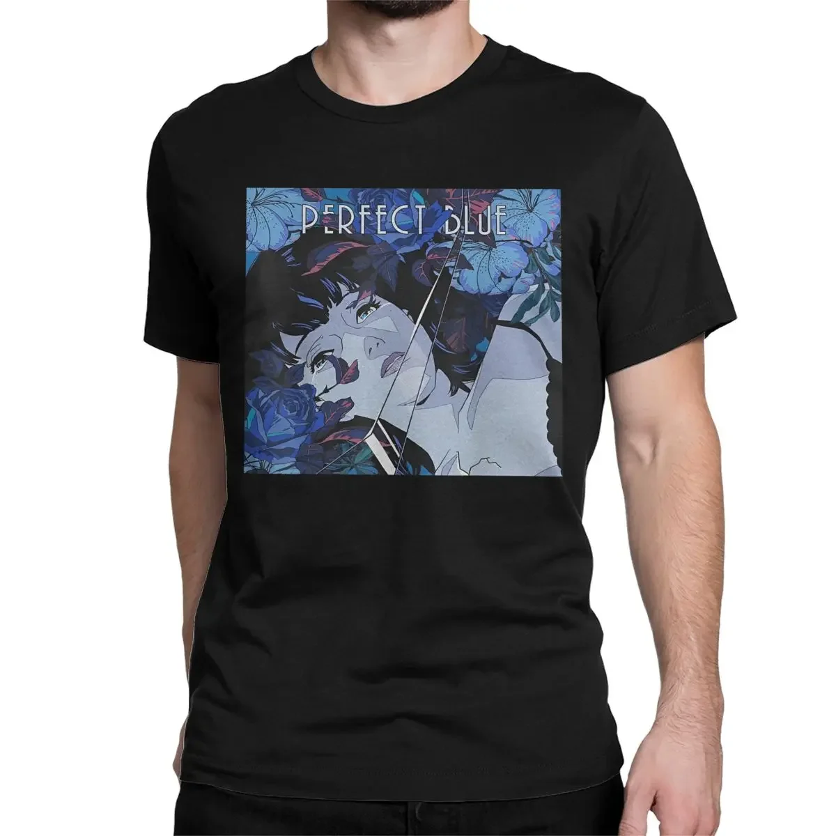 Japanese Anime Girl Satoshi Kon 90s T Shirts Men Women's Cotton Vintage T-Shirt Perfect Blue Tees Short Sleeve Tops Printing