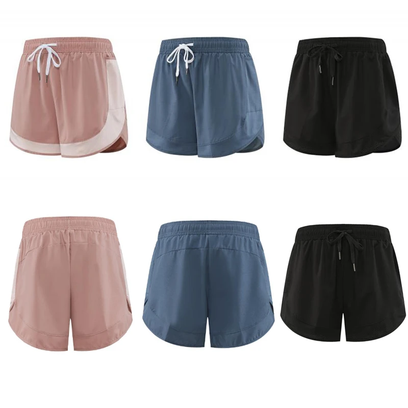 Dames Outfitssport Shorts Dames Riem Gevoerd Met Anti-Slip Mesh Stiksels Met Zak Hardloopbroek Fitness Short Yogabroek