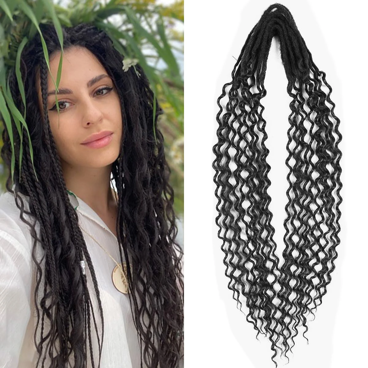 24 بوصة 10 قطعة أومبير بورجوندي ملحقات المجدل الاصطناعية المختلطة مجموعة DE المجدل مع المجدل مجعد للنساء