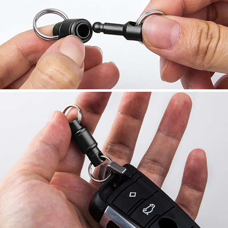 ZIZI Titanium Quick Release Detachable Keychain Clip For Men & Women DIY Clip For Home Office