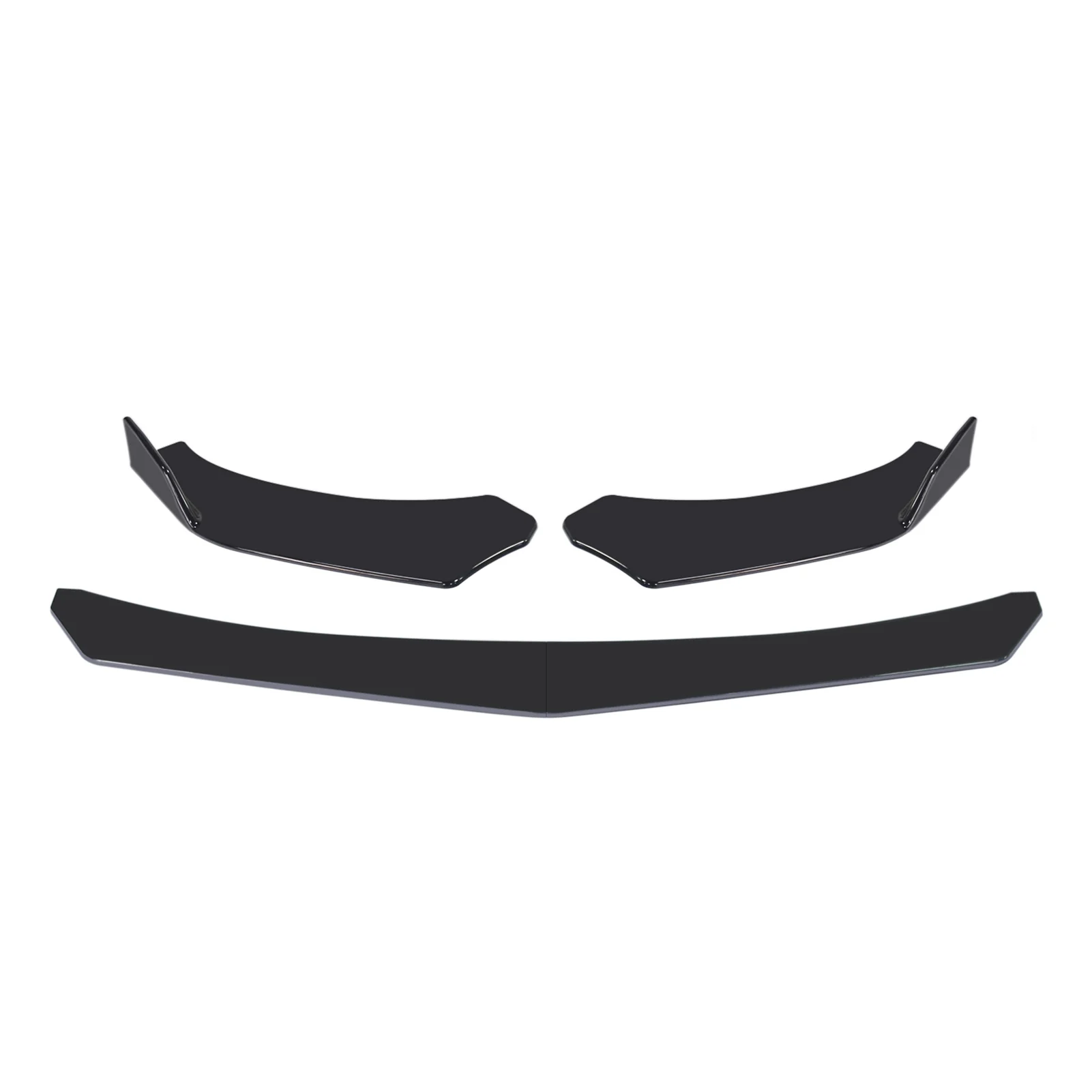 4 Pieces Car Front Bumper Lip Body Kit Spoiler Splitter Canard Lip Splitter Universal Car Accessories ABS Bumper