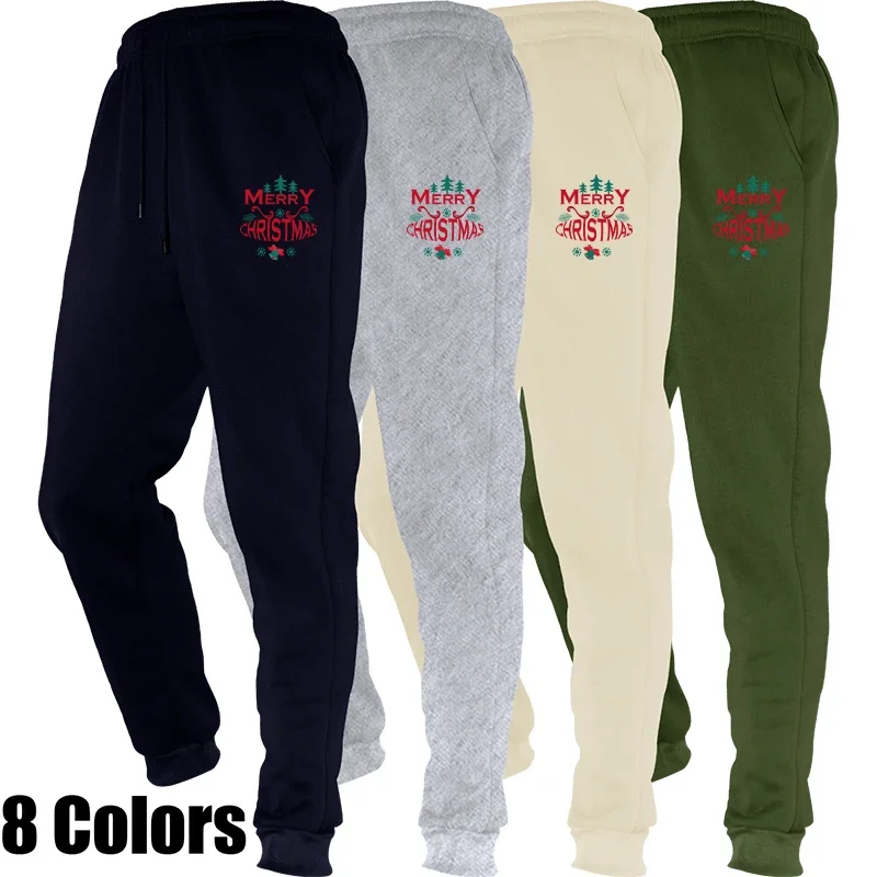 

New Autumn Winter Printed Men's Fitness Joggers Breathable Gym Sweatpants for Running Casual Sport Trousers