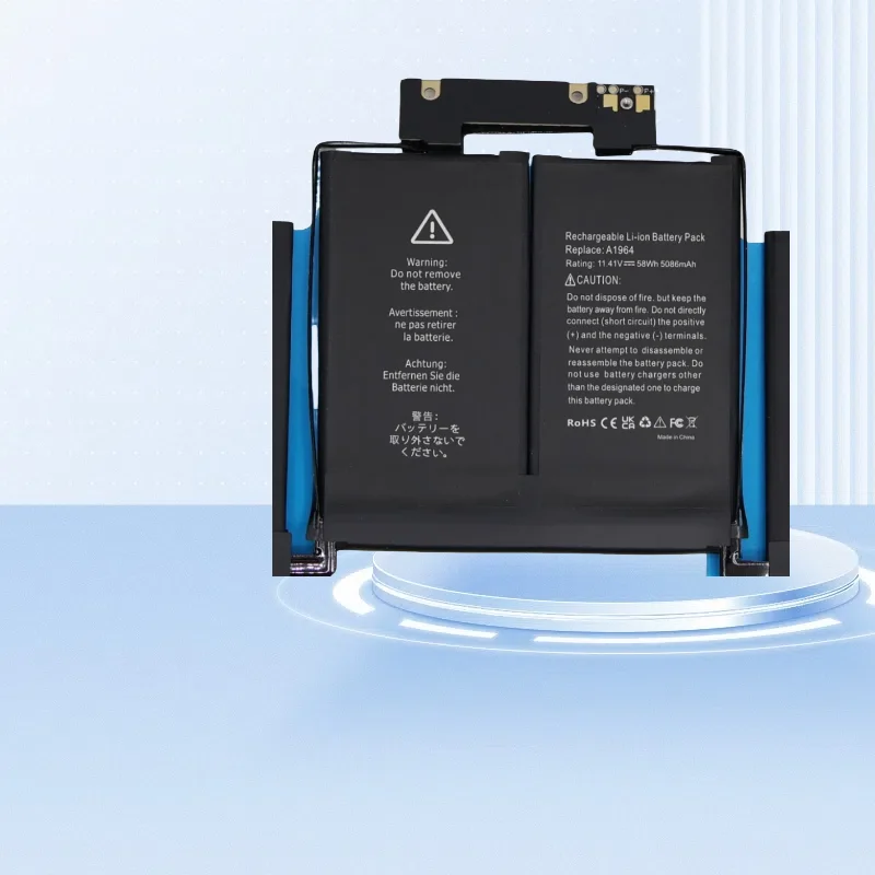 Bateria de laptop A1964 11,4V 58Wh para MacBook Pro 13 polegadas A1989 (Mid 2018 2019) e A2251 (2020) EMC 3214 3358 3348