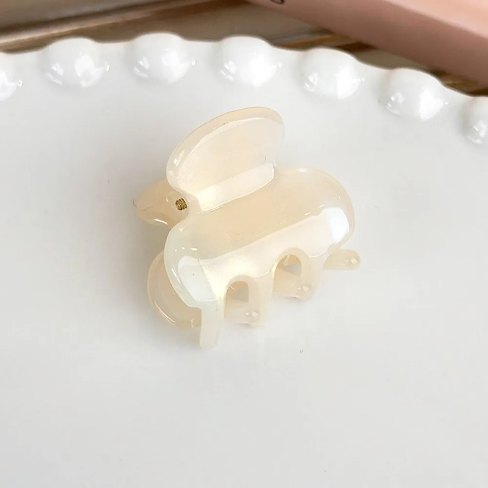 Simple Jelly Color Bow Hairpin Barrettes Side Clip Mini Hair Claw Top Clip Headwear Acetic Acid Hair Clip Ladies