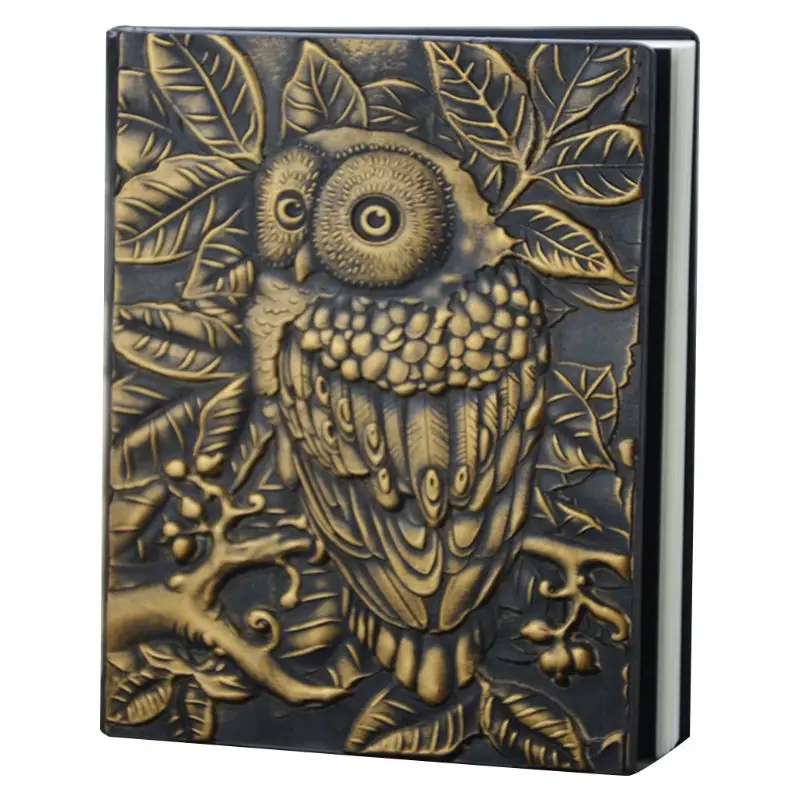 3D Carving Owl Embossed Notebook Journal Notepad Travel  Planner Sketchbook Dropship