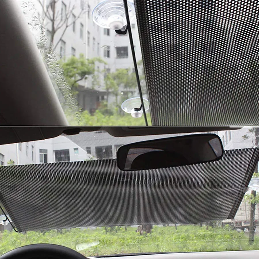 Universal Retractable Sunshade Sunblind Car Windshield Side Window Folding Curtain Roller UV-protective Home Sun Visor