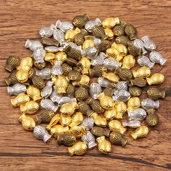50pcs 6*9mm Three Color Double Side Small Fish Bead Spacer Animal Bead Charms For Diy Beaded Bracelets Jewelry Handmade Making