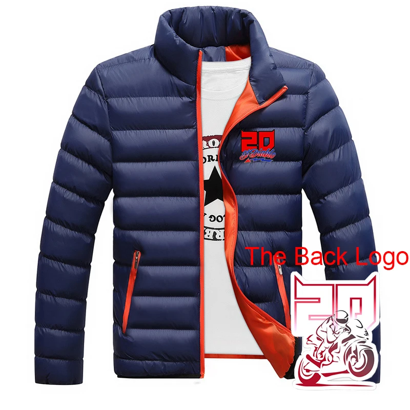 FABIO QUARTARARO WITH SIGNATURE 2024 Men New Autumn Winter Print Warm High Quality Leisure Four-Color Cotton Jacket Hoodie Top