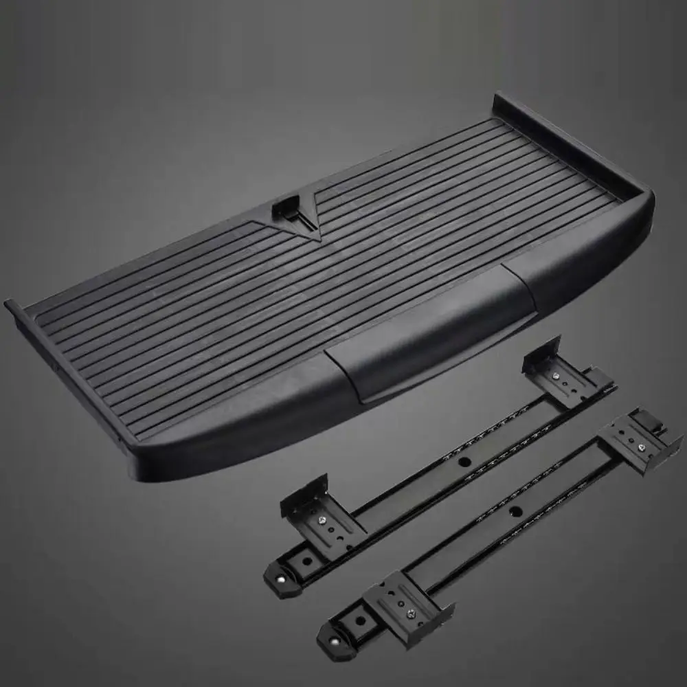 Heavy Duty Slide Rail Under Desk Keyboard Tray Adjustable Space Saving Keyboard Storage Drawer Smooth Sliding Versatile
