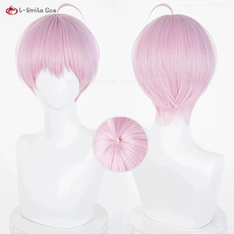 LI TIANXI LI TIANCHEN Cosplay Wig 48cm/30cm Pink Wigs Cosplay Anime Cos Costumes Wigs Heat Resistant Synthetic Hair + Wig Cap