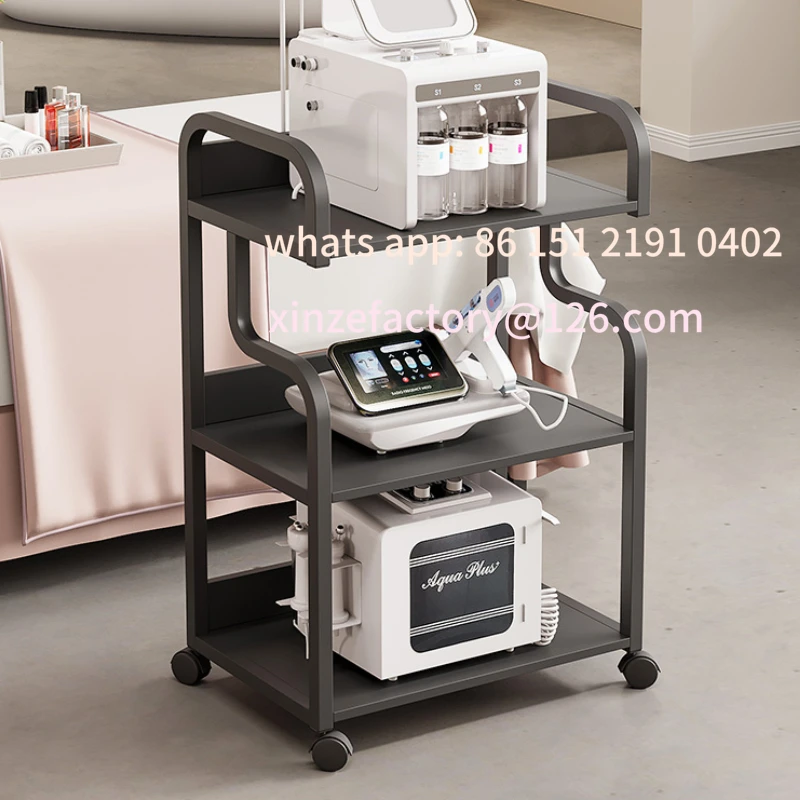 

Customizable Beauty Instrument Storage Cart Beauty Salon Auxiliary with Wheels Tool Car Multipurpose Home Bathroom