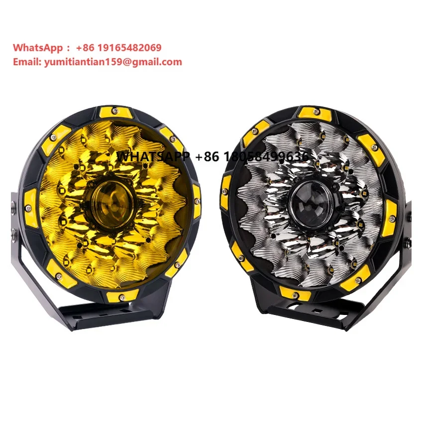 12V 24V Led Work Lamp 9 Inch Headlights With Black Cover 140w Super Bright Offroad Driving Lights for 4x4 Vehicles Accessories