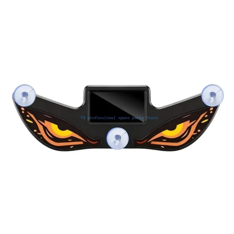 41XA LED Car Windshield Light, Solar Powered Devil Eye Window Accent with 3 Suction Cups, Backup Charging, 5 Modes For