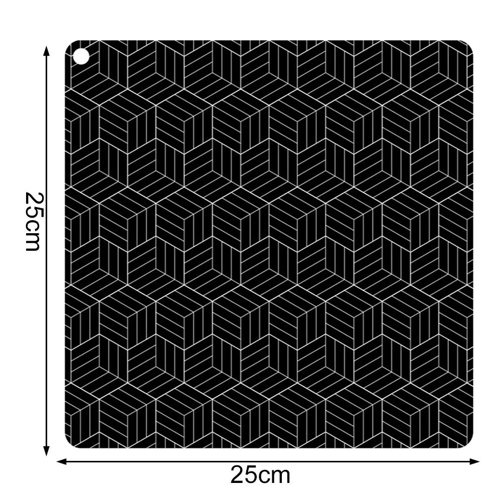 1/4pcs Induction Cooktop Protector Mat Diamond Pattern Non-stick Glass Fiber Silicone Pad Oil Resistant Pad For Magnetic Cooktop