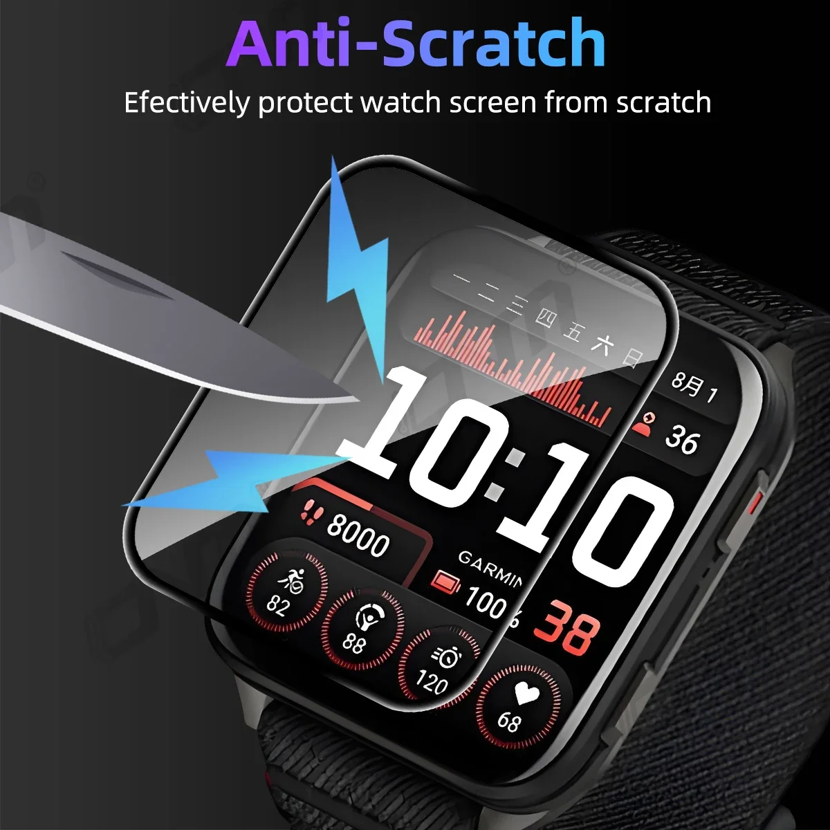 طبقة حماية ثلاثية الأبعاد لواقي الشاشة Garmin Venu X1، تغطية كاملة لملحقات الساعة الذكية المضادة للخدش (وليس الزجاج)