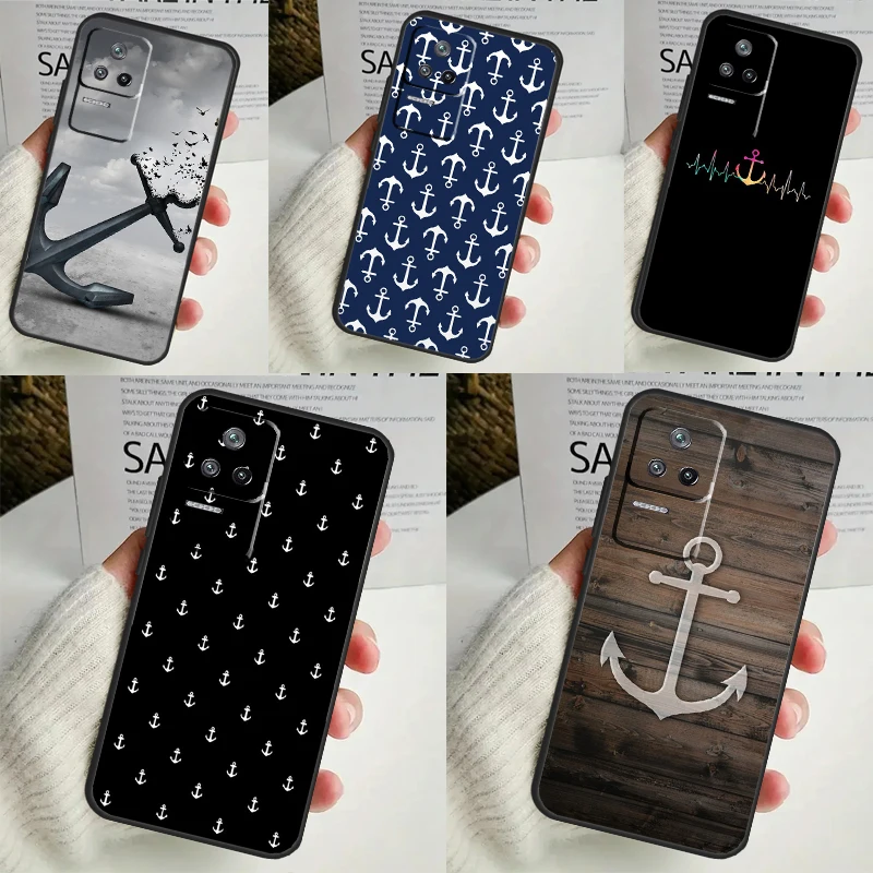 Anchor Boat Case For Xiaomi 13 14 Ultra 11T 12T 13T Pro 12 Lite POCO X6 M6 Pro X3 X4 X5 M5s F3 F5 Cover