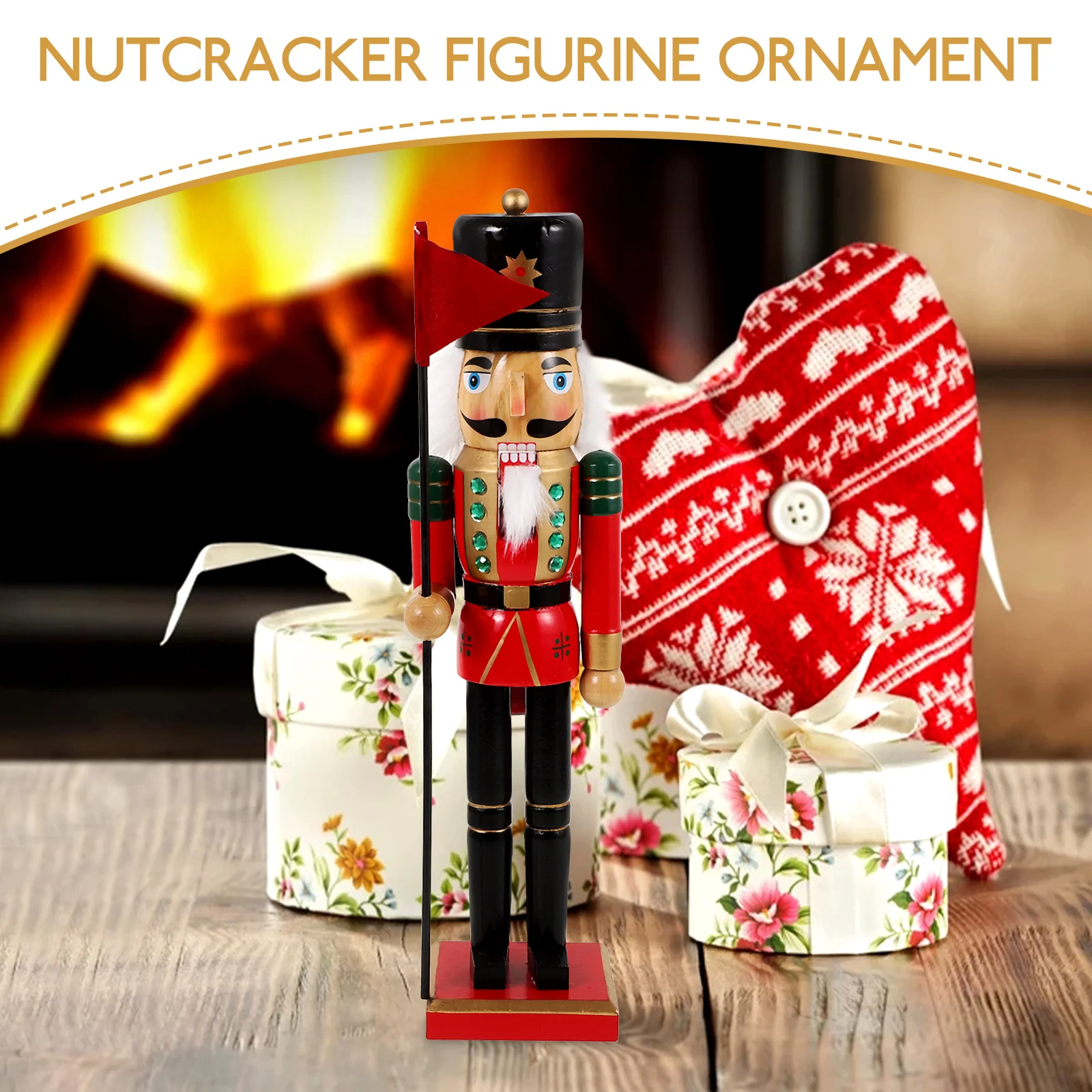 

Xmas Nutcracker Wooden Craft Desktop Christmas Decorations Traditional Gift Friends Family Classmates Colleagues