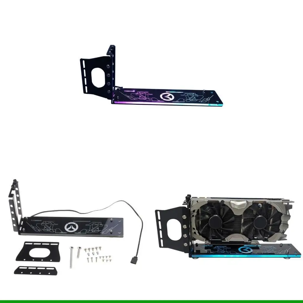 

U55C Vertically Graphics Card Bracket GPU LED Holder 5V/12V RGB Light Synchronization
