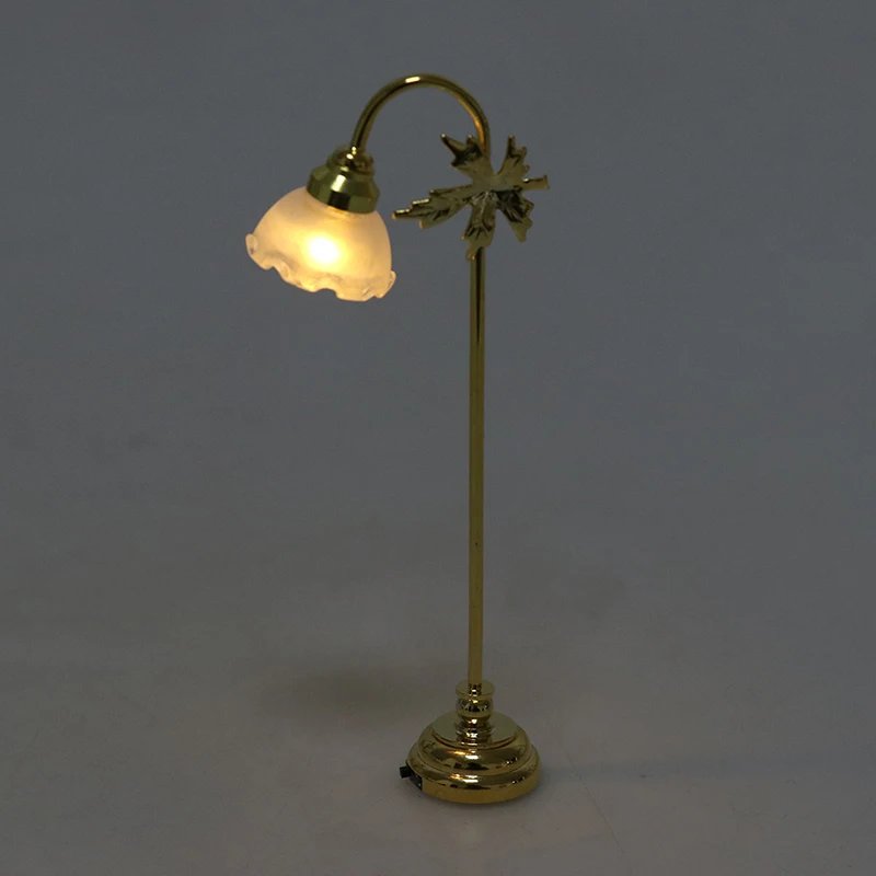 

1Pc 1/6 1/12 Dollhouse Miniature LED Floor Lamp Battery Operated With ON/OFF Switch