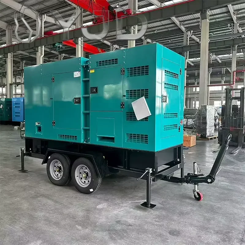 With 20kW EPA Engine Mobile Diesel Generator 25kVA 30kVA 40kVA 50kVA 60kVA 80kVA 100kVA Trailer Soundproof 60Hz