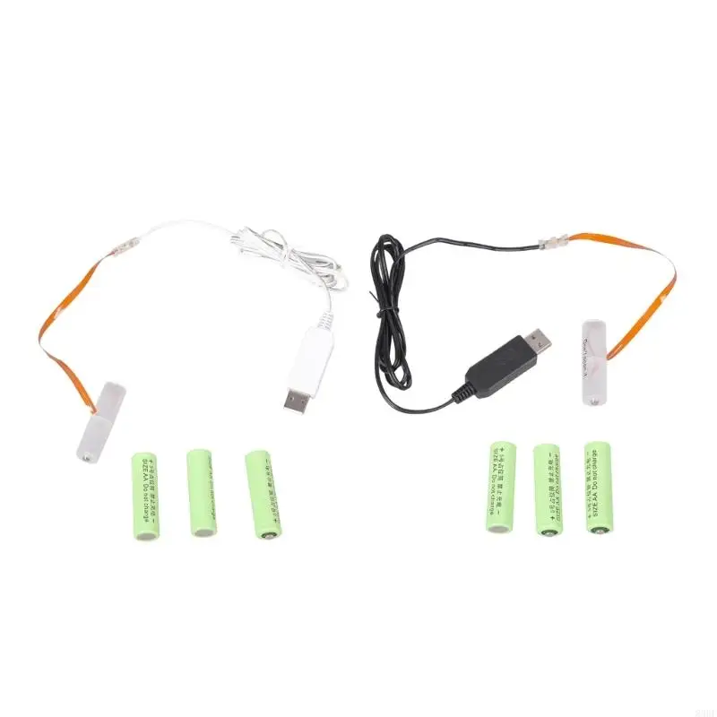 USB Power Adapter Cable To Replace 4PCS LR6 2A Batteries Eliminators for Electronic Gadgets Save On Disposable Costs 83CF